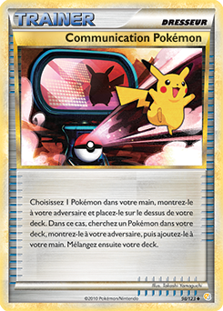 Carte Pokémon Peu commune Communication Pokémon 98/123 de la série HeartGold SoulSilver