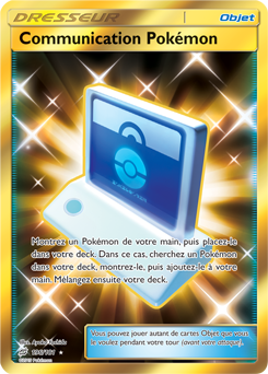 Carte Pokémon Objet Gold SL Communication Pokémon 196/181 de la série Duo de Choc