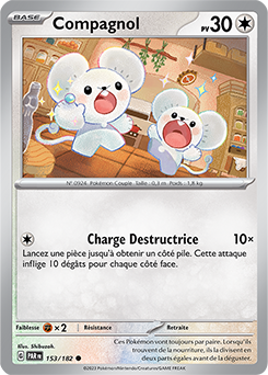 Carte Pokémon Communes Compagnol 153/182 de la série Faille Paradoxe