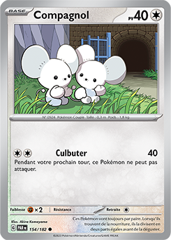 Carte Pokémon Communes Compagnol 154/182 de la série Faille Paradoxe