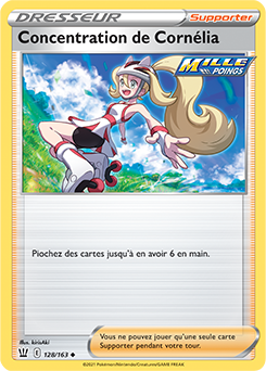 Carte Pokémon Concentration de Cornélia 128/163 de la série Styles de Combat en vente au meilleur prix