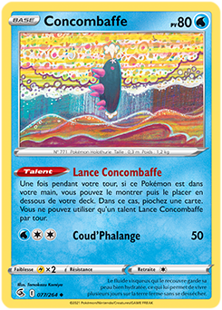 Carte Pokémon Peu commune Concombaffe 77/264 de la série Poing de Fusion