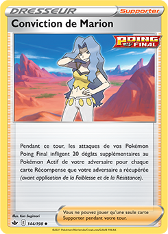 Carte Pokémon Conviction de Marion 144/198 de la série Règne de Glace en vente au meilleur prix