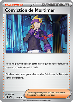 Carte Pokémon Conviction de Mortimer 155/162 de la série Forces Temporelles en vente au meilleur prix