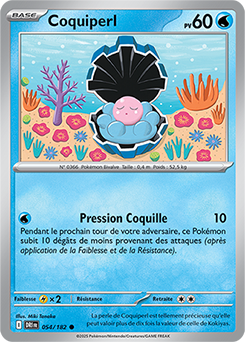 Carte Pokémon Communes Coquiperl 54/182 de la série Rivalités Destinées