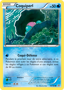 Carte Pokémon Commune Coquiperl 49/160 de la série Primo Choc