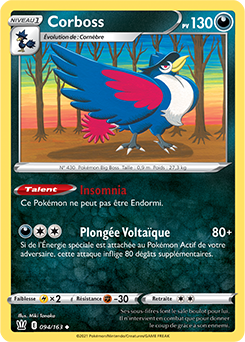 Carte Pokémon Corboss 94/163 de la série Styles de Combat en vente au meilleur prix