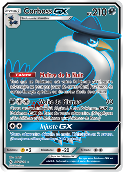 Carte Pokémon Corboss GX 202/214 de la série Alliance Infallible en vente au meilleur prix
