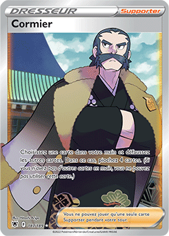 Carte Pokémon Dresseur Full Art Cormier 187/189 de la série Astres Radieux