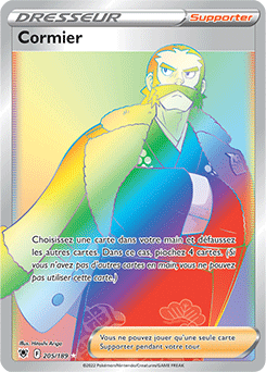 Carte Pokémon Rainbow Dresseur Cormier 205/189 de la série Astres Radieux