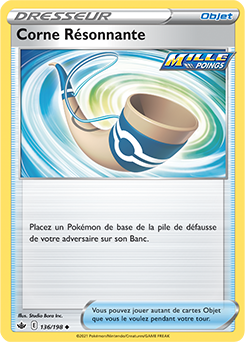 Carte Pokémon Corne Résonnante 136/198 de la série Règne de Glace en vente au meilleur prix