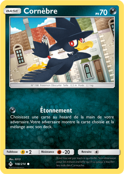 Carte Pokémon Commune Cornèbre 108/214 de la série Alliance Infallible
