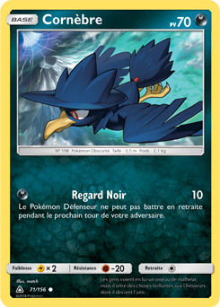 Carte Pokémon Cornèbre 71/156 de la série Ultra Prisme en vente au meilleur prix