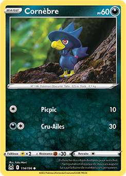 Carte Pokémon Communes Cornebre 114/196 de la série Origine Perdue