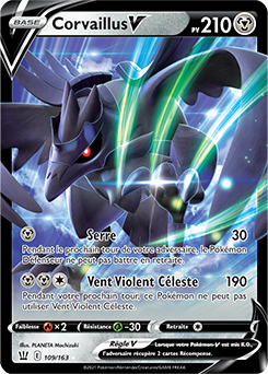 Carte Pokémon Corvaillus V 109/163 de la série Styles de Combat en vente au meilleur prix