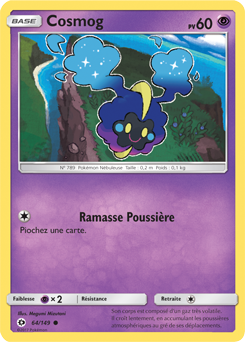 Carte Pokémon Commune Cosmog 64/149 de la série Soleil & Lune