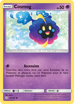 Carte Pokémon Cosmog 99/236 de la série Éclipse Cosmique en vente au meilleur prix
