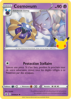 Carte Pokémon Rare Cosmovum 14/25 de la série Célébrations