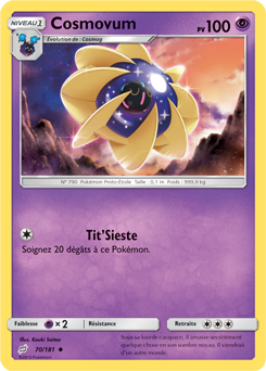 Carte Pokémon Peu commune Cosmovum 70/181 de la série Duo de Choc