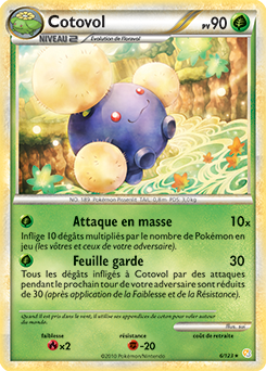 Carte Pokémon Cotovol 6/123 de la série HeartGold SoulSilver en vente au meilleur prix