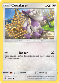 Carte Pokémon Couafarel 99/131 de la série Lumière Interdite en vente au meilleur prix