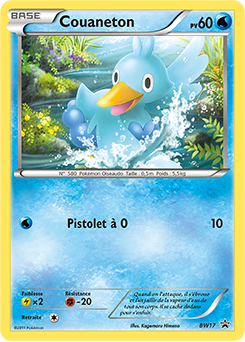 Carte Pokémon Couaneton BW17 de la série Promos Noir & Blanc en vente au meilleur prix