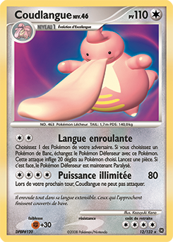 Carte Pokémon Holographique Rare Coudlangue 12/132 de la série Merveilles Secrètes