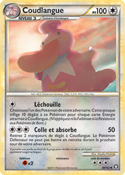 Carte Pokémon Peu commune Coudlangue 38/102 de la série Triomphe