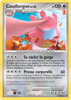 Carte Pokémon Coudlangue 33/127 de la série Platine en vente au meilleur prix
