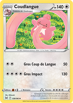 Carte Pokémon Coudlangue 139/196 de la série Origine Perdue en vente au meilleur prix
