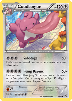 Carte Pokémon Coudlangue 79/111 de la série Poings Furieux en vente au meilleur prix