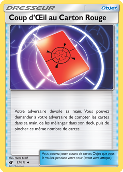 Carte Pokémon Coup d'Œil au Carton Rouge 97/111 de la série Invasion Carmin en vente au meilleur prix