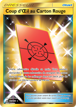 Carte Pokémon Coup d’Œil au Carton Rouge 169/156 de la série Ultra Prisme en vente au meilleur prix