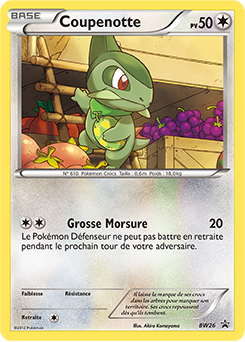 Carte Pokémon Coupenotte BW26 de la série Promos Noir & Blanc en vente au meilleur prix