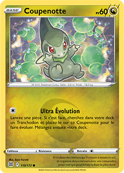 Carte Pokémon Communes Coupenotte 110/172 de la série Stars Étincelantes