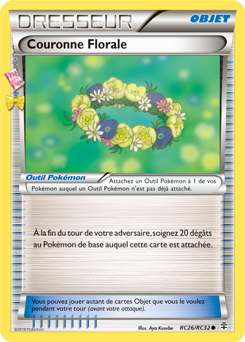 Carte Pokémon Commune Couronne Florale RC26/RC32 de la série Générations