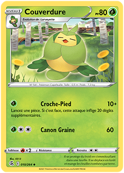 Carte Pokémon Couverdure 10/264 de la série Poing de Fusion en vente au meilleur prix