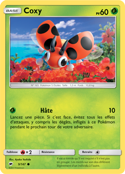 Carte Pokémon Commune Coxy 9/147 de la série Ombres Ardentes