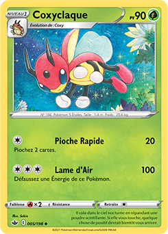 Carte Pokémon Coxyclaque 5/198 de la série Règne de Glace en vente au meilleur prix