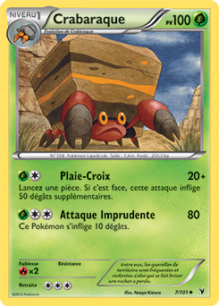 Carte Pokémon Peu commune Crabaraque 7/101 de la série Nobles Victoires