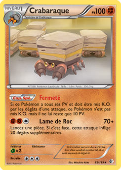 Carte Pokémon Holographique Rare Crabaraque 85/149 de la série Frantières Franchies