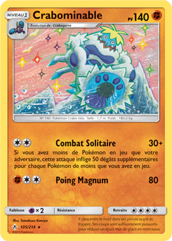 Carte Pokémon Crabominable 105/214 de la série Alliance Infallible en vente au meilleur prix