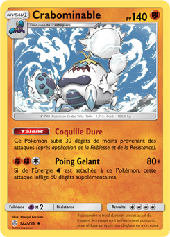 Carte Pokémon Crabominable 122/236 de la série Éclipse Cosmique en vente au meilleur prix