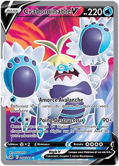 Carte Pokémon Full Art V Crabominable V 248/264 de la série Poing de Fusion