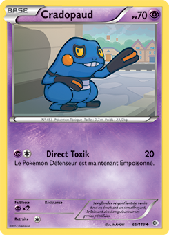 Carte Pokémon Cradopaud 65/149 de la série Frantières Franchies en vente au meilleur prix