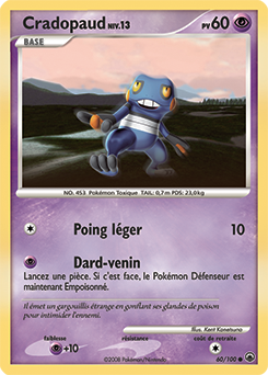 Carte Pokémon Cradopaud 60/100 de la série Aube Majestueuse en vente au meilleur prix