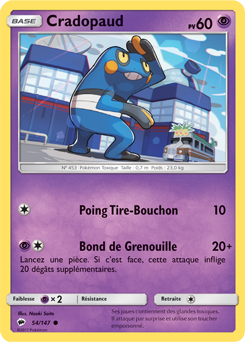 Carte Pokémon Cradopaud 54/147 de la série Ombres Ardentes en vente au meilleur prix