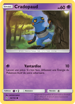 Carte Pokémon Cradopaud 56/156 de la série Ultra Prisme en vente au meilleur prix