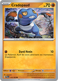 Carte Pokémon Cradopaud 114/193 de la série Évolutions à Paldea en vente au meilleur prix