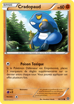 Carte Pokémon Cradopaud 58/114 de la série Offensive Vapeur en vente au meilleur prix